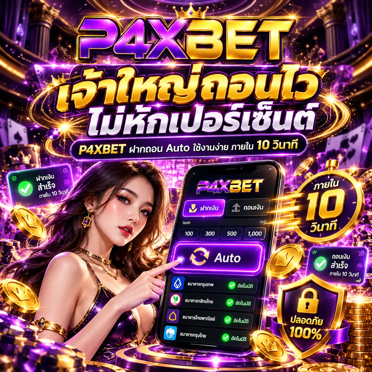 P4XBET ถอนไว