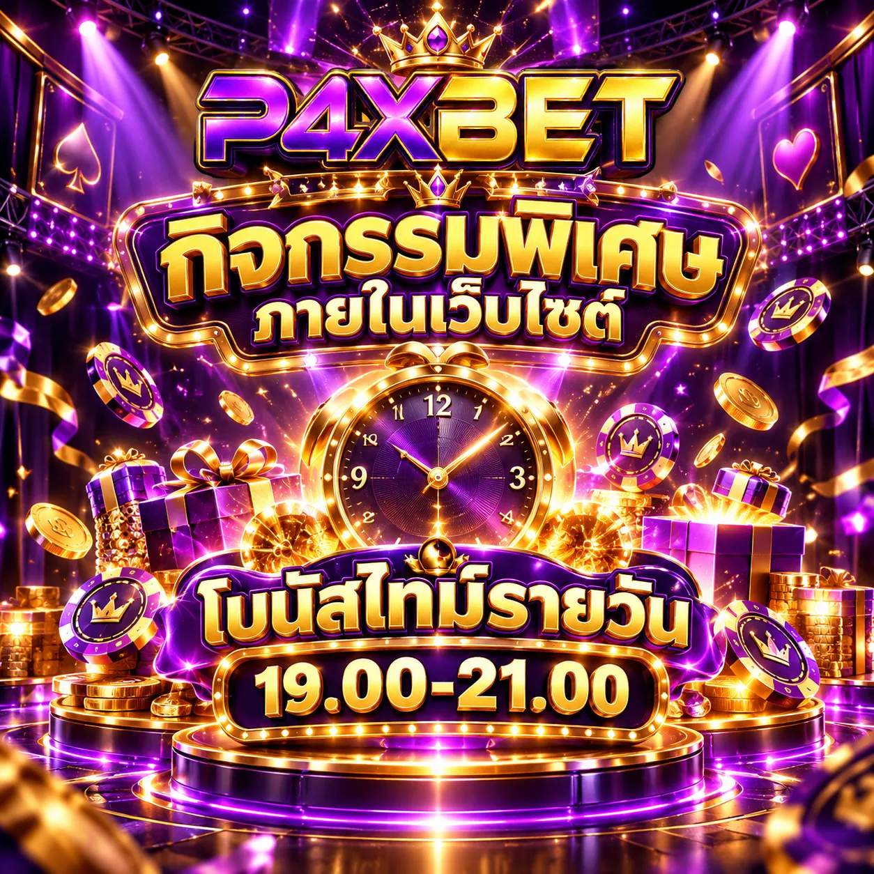 P4XBET กิจกรรมโบนัสไทม์